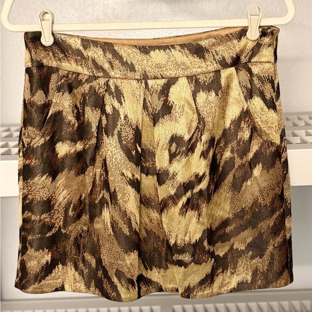 Diane Von Furstenberg Animal Print Mini Skirt‎ Size M - Picture 4 of 10